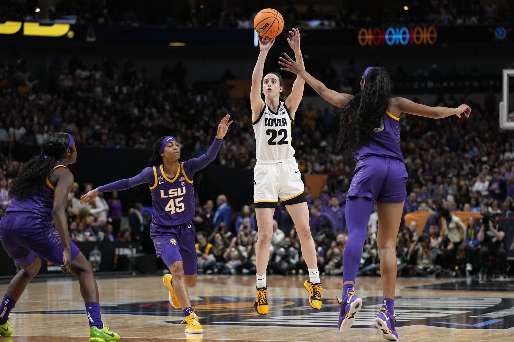 NCAA LSU Iowa Basketball